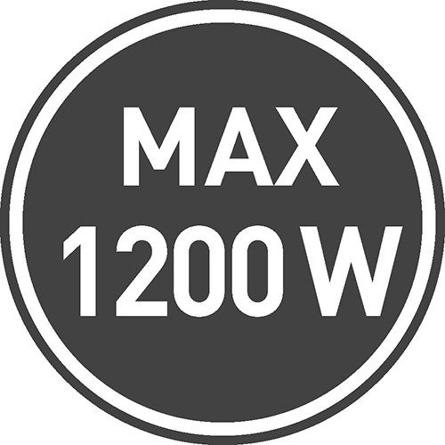 Максимальная допустимая нагрузка [Вт]: 1200 