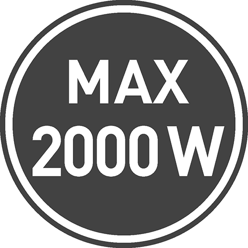 Максимальная допустимая нагрузка [Вт]: 2000 