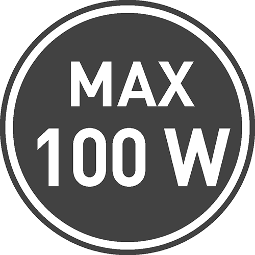 Максимальная допустимая нагрузка [Вт]: 100 
