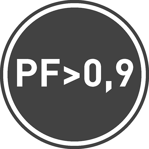 Коэфф. мощности PF: >0,9, >0,5 