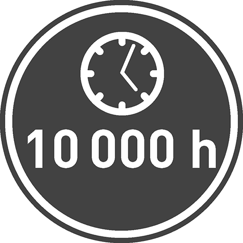 Средний срок службы [ч]: 10000 