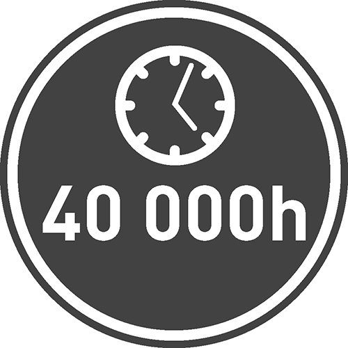 Средний срок службы [ч]: 40000 