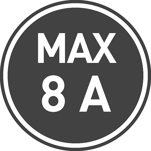 Максимальный ток нагрузки [A]: 8 