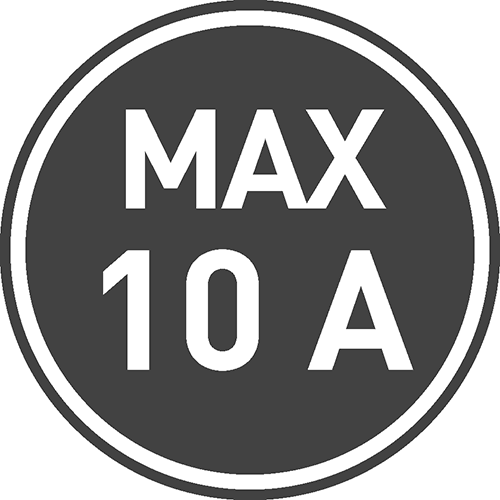 Максимальный ток нагрузки [A]: 10 